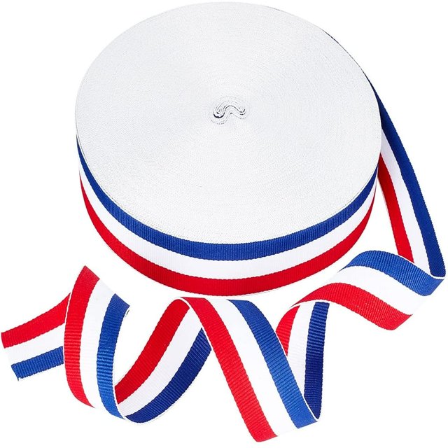 HAOAN 20Yards Blue Sky White Clouds Ribbon 1 Inch Wide Sky Clouds Polyester Ribbon 0.3mm Thick White and Blue Decorative Ribbon
