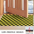 thumbnail image 3 of Yellow and Black Checkered Pattern Door Rugs,Washable Non Slip Door Mats Indoor,Decorative Door Mats,Entry Mat Indoor for Entrance,Bedroom,Kitchen,Bathroom,17"x30", 3 of 6