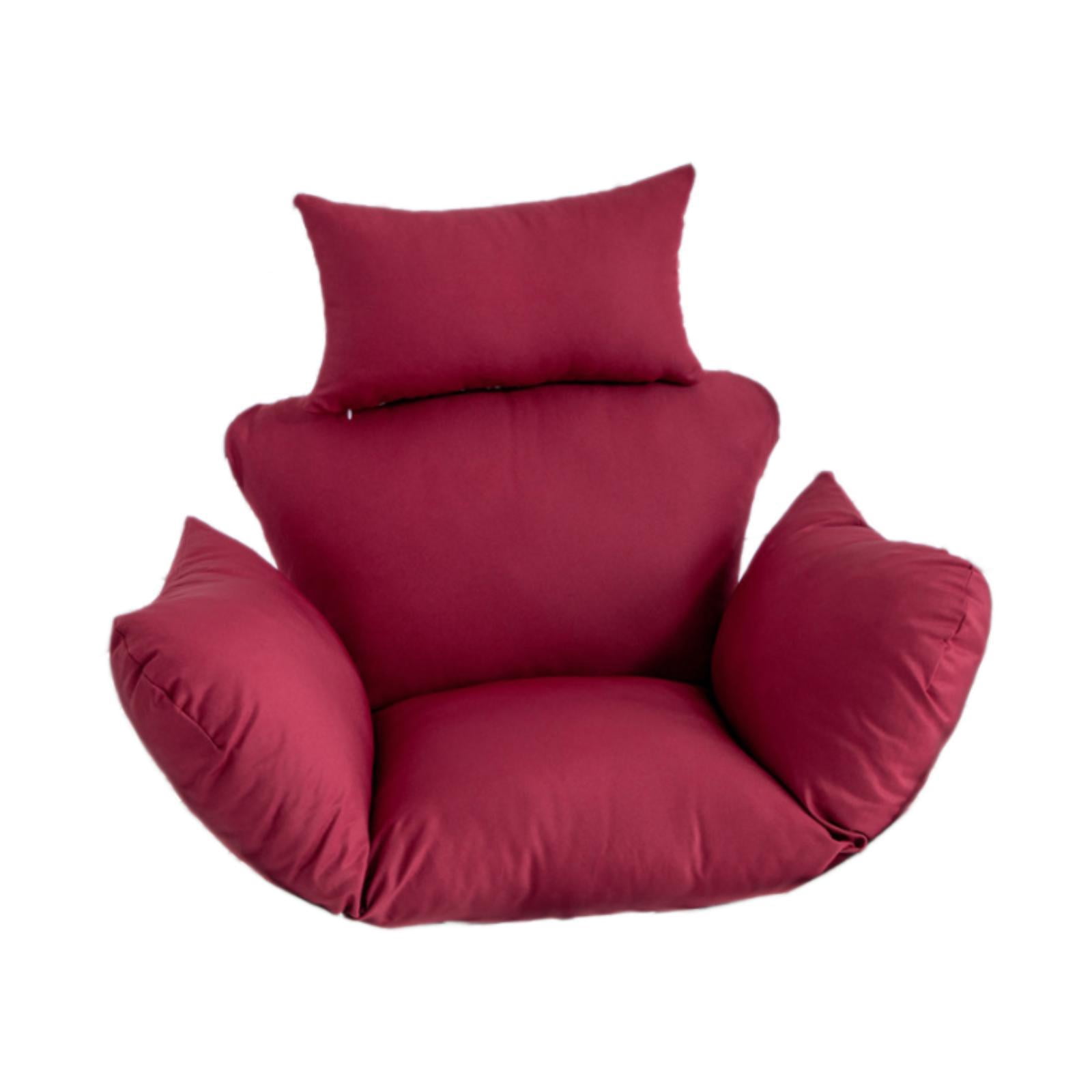 oshhni Egg Chair Cushion Hanging Seat Cushion for Family Balcony Outdoor Red