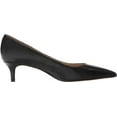 thumbnail image 6 of Sam Edelman Dori Black Leather Slip On Pointed Toe Kitten Heel Fashion Pumps (Black Leather, 11), 6 of 6