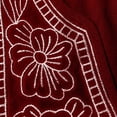 thumbnail image 4 of BODOAO Linen Blouses for Women Beach Cotton Tops Dressy Clothes Retro Embroidered Tops Bohemian Tops Loose Fit Blouses Work Tees Pullover Shirt Peasant Blouses Mexican Shirt Henley Shirts Red L, 4 of 9