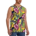 thumbnail image 2 of Daiia Colrful Tropical Leaves Printed Men's Tank Tops,Casual Soft Sleeveless Gym Muscle Shirts Bodybuilding Tee-Small, 2 of 8