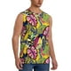 thumbnail image 2 of Fotbe Colrful Tropical Leaves Men's Camiseta sin Mangas Estampada para Hombres, Playera Casual para Gimnasio, Entrenamiento, Playa-Large, 2 of 7
