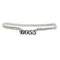 thumbnail image 3 of Women Silver Metal Chain Band Belt Hip Waist BOSS Charm M L XL, 3 of 17