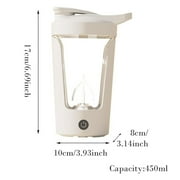 Gentleshark Electric Shaker Bottle for Protein ,Rechargeable Drink Mixer Cup for Coffee Milk Mixing,White