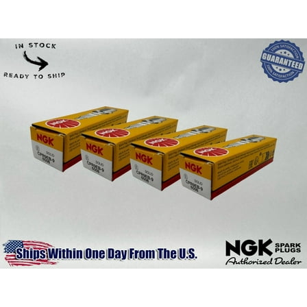 NGK Genuine OEM Authentic Spark Plugs CPR9EB-9 - 4 PACK