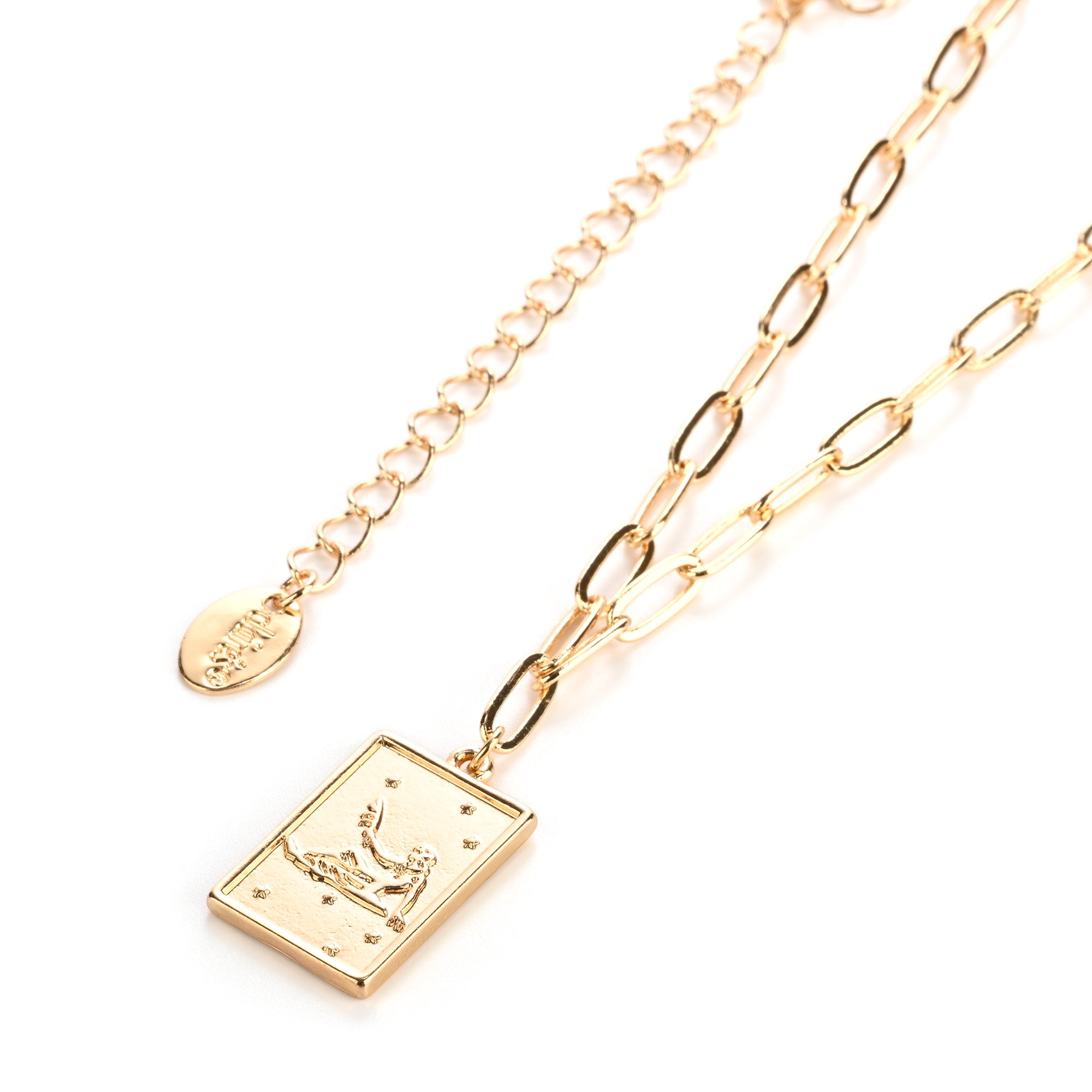 Claire's Teen Girls Gold Zodiac Virgo Necklace Set, Lobster Closure, 2-Pack