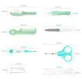 thumbnail image 5 of Baby Grooming Kit, Infant Safety Care Set with Hair Brush Comb Nail Clipper Nasal Aspirator,Baby Essentials Kit for Newborn Girls Boys (Green Baby Grooming kit), 5 of 5