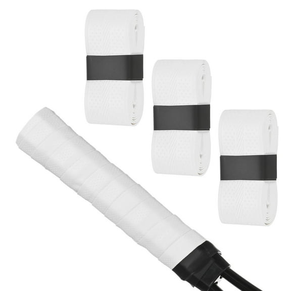 Uxcell 3-Pack Golf Grip Wrapping Tapes Anti-Slip Sweat Absorbent Tennis Overgrip Grip Tape for Golf/Racquetball/Badminton White