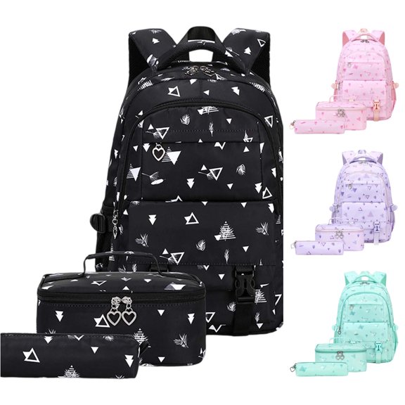 Gyujnb School Backpack, Schoolbag for School Students Light and Burden Reducing Spine Backpack Lunch Bag Three Piece Backpack, Backpack for School , Backpack with Lunch Box