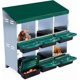 thumbnail image 1 of Qinaqin 6 Compartments Verde Metálico Chicken Nesting Caja con Roll-Up de Profundidadsign Lid Perfect para Egg Laying en Coop, 1 of 5