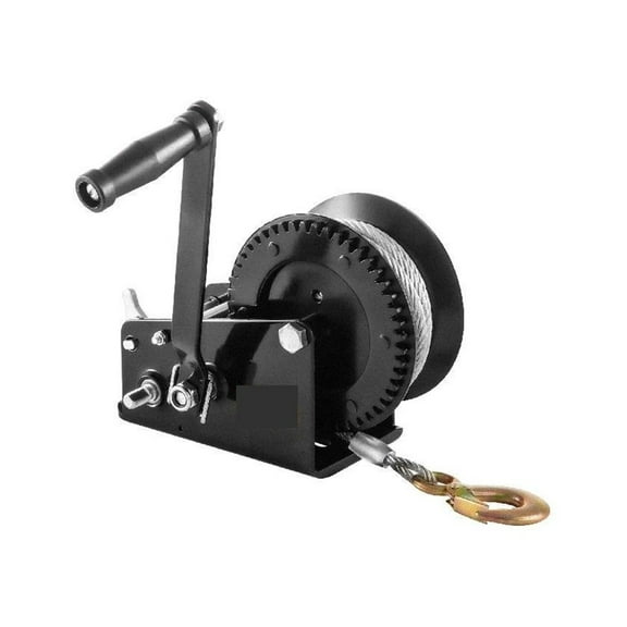Hand Winch,3500LBS Capacity Heavy Duty Brake Winch W/ 10m Steel Rope Traction Hoisting Hand Winch For ATVs Boats Trailers ,Outstanding Load Capacity