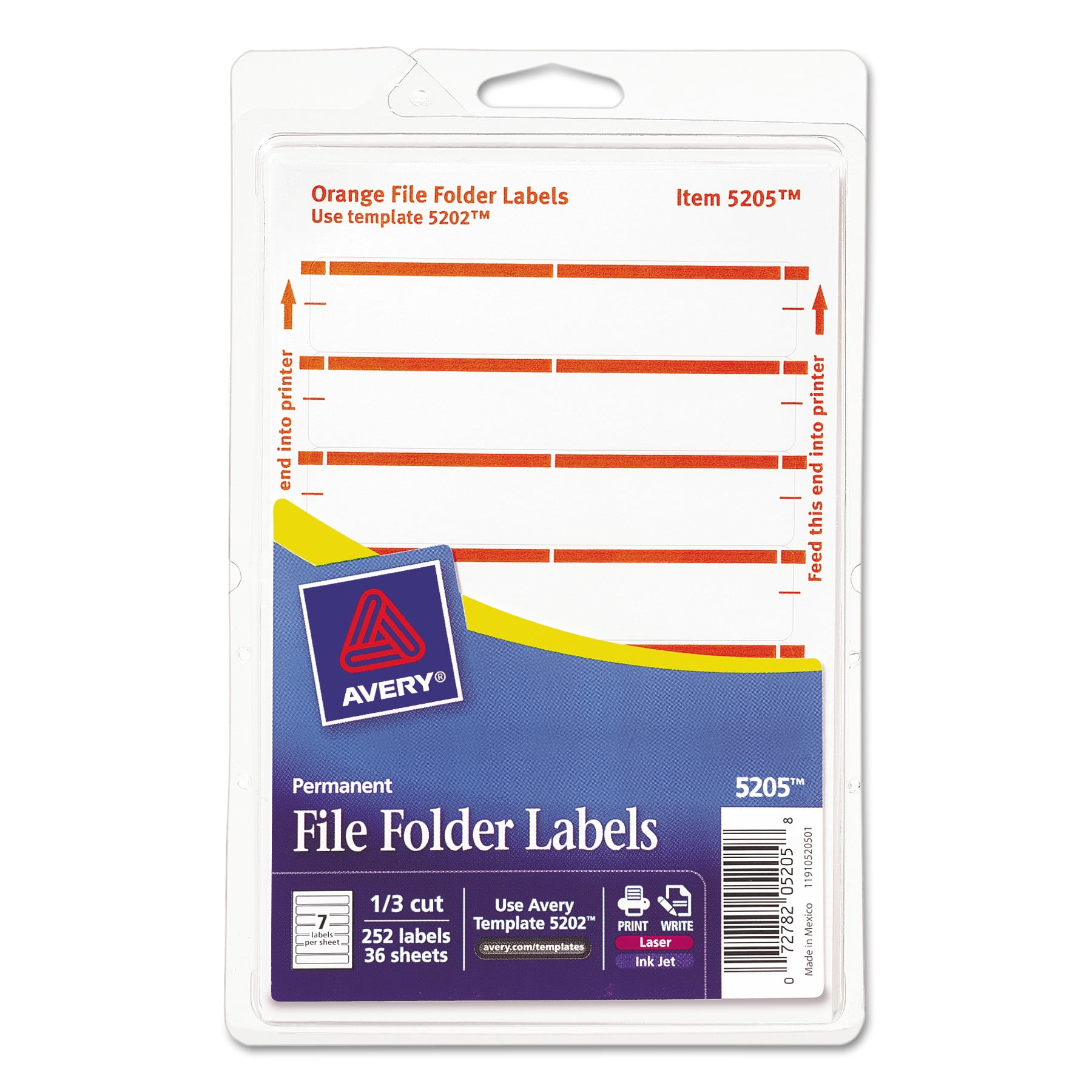 Avery File Folder Labels Template