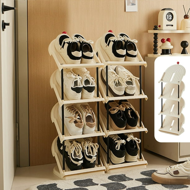 Zapatero para puerta de casa, dormitorio, multicapa, sencillo, almacenamiento, zapatero, multifuncional, sencillo, zapatero, sala de estar, estante de almacenamiento con costura, zapatero