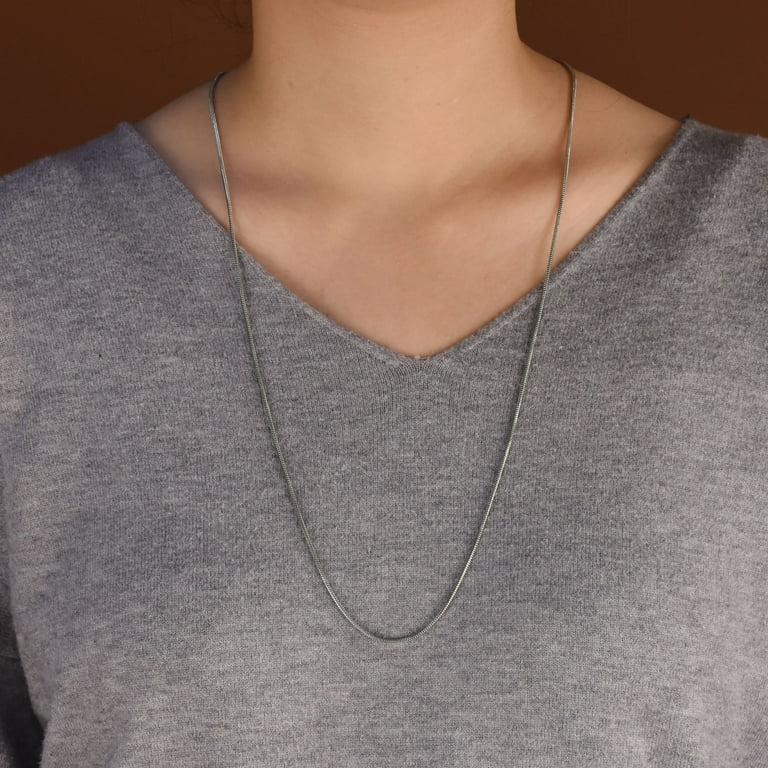 Bling Jewelry Mens Strong Silver Tone Stainless Steel Snake Chain