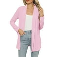 thumbnail image 2 of Lenago Cardigan Sweaters for Women Long Sleeve Solid Color Open Front Cardigan Knit Shrugs Sweaters Casual Lightweight Available in Plus Size Outdoors Fashion S-XXL, 2 of 9