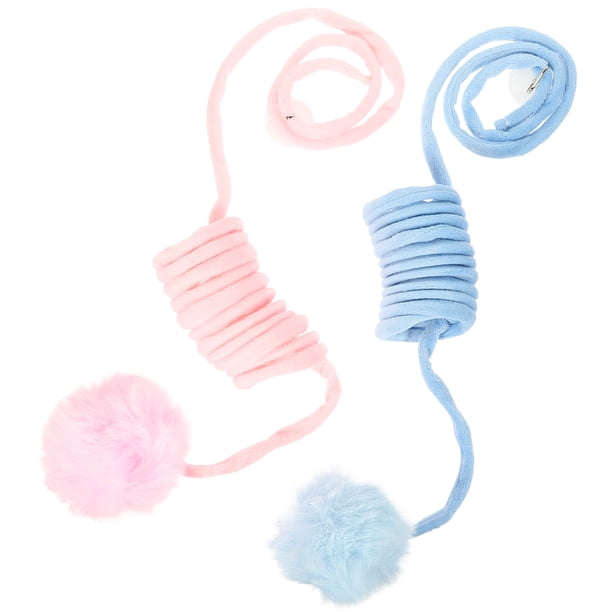 KAKOWELY 2 juguetes para el hogar para gatitos, interesantes juguetes de resorte para gatos, juguetes de felpa para puerta de gato, accesorio para gatos