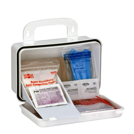 First Aid Only 6021 21-Piece Body Fluid Clean Up, Commercial Cleaningfor Spills in Weatherproof Plastic