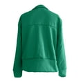 thumbnail image 5 of Ediodpoh Women 2 Piece Tracksuit Set Quarter Zip V Neck Long Sleeve Pullover Sweatshirts for Women with Shorts Pajamas Green XXL, 5 of 5
