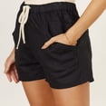 thumbnail image 2 of Women Loose Casual Shorts Elastic High Waist Drawstring Side Pockets Women Summer Casual Shorts Black XL, 2 of 6