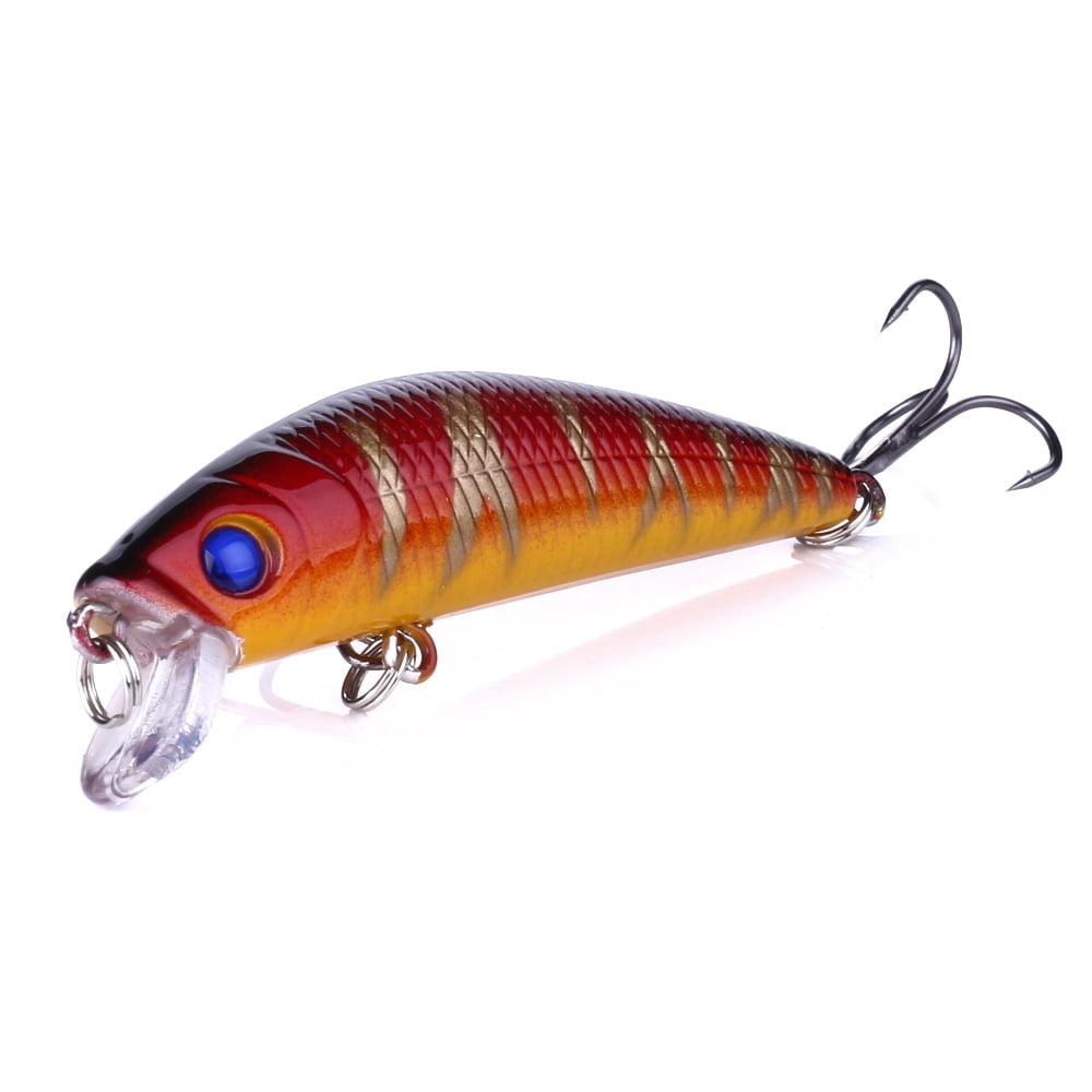 HENGJIA Minnow Fishing Lures Kit with Treble Hooks for Saltwater Freshwater, Lure kit for Trout Bass Salmon Fishing,8PCS
