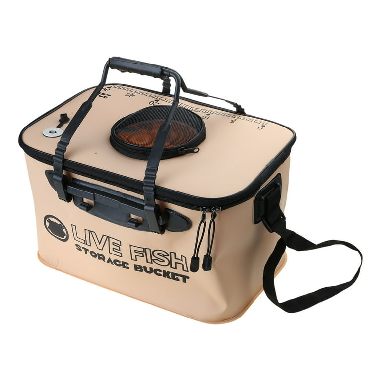 bucket fishing box Fishing Tackle Multifunctional Live Fish Baits Bucket Fishing Fish Box  Portable EVA Live Fish Bucket Fishing Accessory