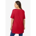 thumbnail image 2 of Woman Within Plus Size Perfect Short-Sleeve Boatneck Tunic, 2 of 6