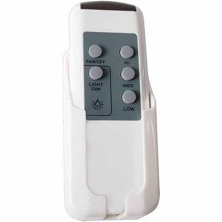 Design House 154088 Universal Ceiling Fan Remote with Dimmer Control, White Finish