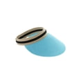 thumbnail image 1 of Top Headwear Paper Braid Visor Sun Hat - Turquoise, 1 of 1