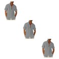 thumbnail image 2 of Minnieouse Senderismo Camisa con botones para hombres Niños Verano Color sólido Diseño simple Slim Fit Tops Ropa de trabajo Ropa Gris M Type1 NO1, 2 of 6