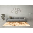 thumbnail image 3 of Ahgly Company Indoor Round Abstract Orange Modern Area Rugs, 5' Round, 3 of 4