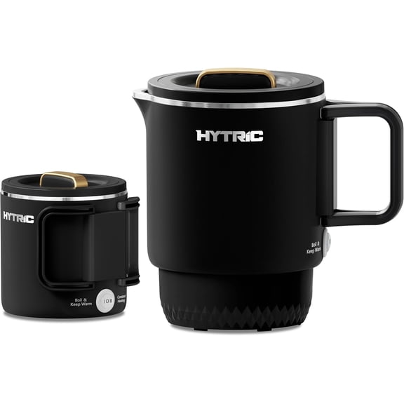 Travel Electric Kettle, 650ML Foldable Small Kettle, Portable Water Kettle with Dual Power Control, Collapsible Stainless Steel Water Boiler, Auto Shutoff & Boil Dry Protection, BPA-Free