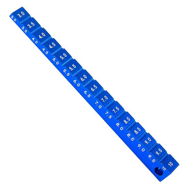 Regla ajustable que ajusta la altura del paseo del coche Rc 3-10mm y herramientas de inclinación de llanta de rueda pieza de coche Rc azul