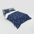 thumbnail image 3 of Ambesonne Floral Bedding Set 3 Pcs, Droplet Motif, Twin, Dark Blue Green, 3 of 3