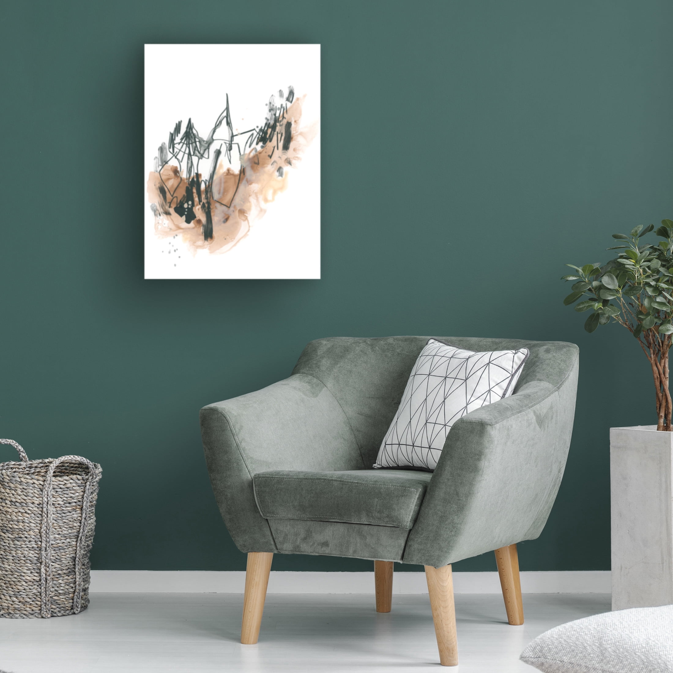 Trademark Fine Art June Erica Vess  Landslide Trees II Canvas Wall Art
