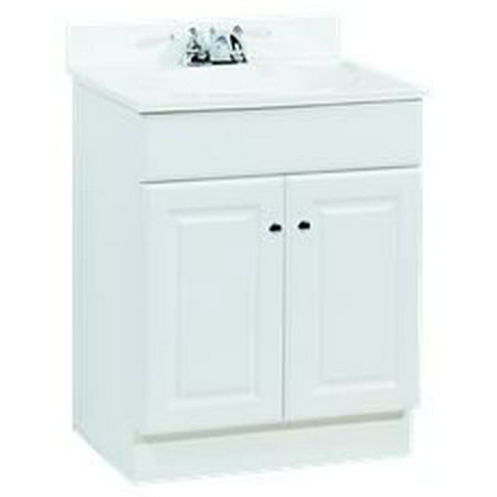 RSI HOME PRODUCTS RICHMOND BATHROOM VANITY CABINET WITH TOP, FULLY ASSEMBLED, 2 DOOR, WHITE,