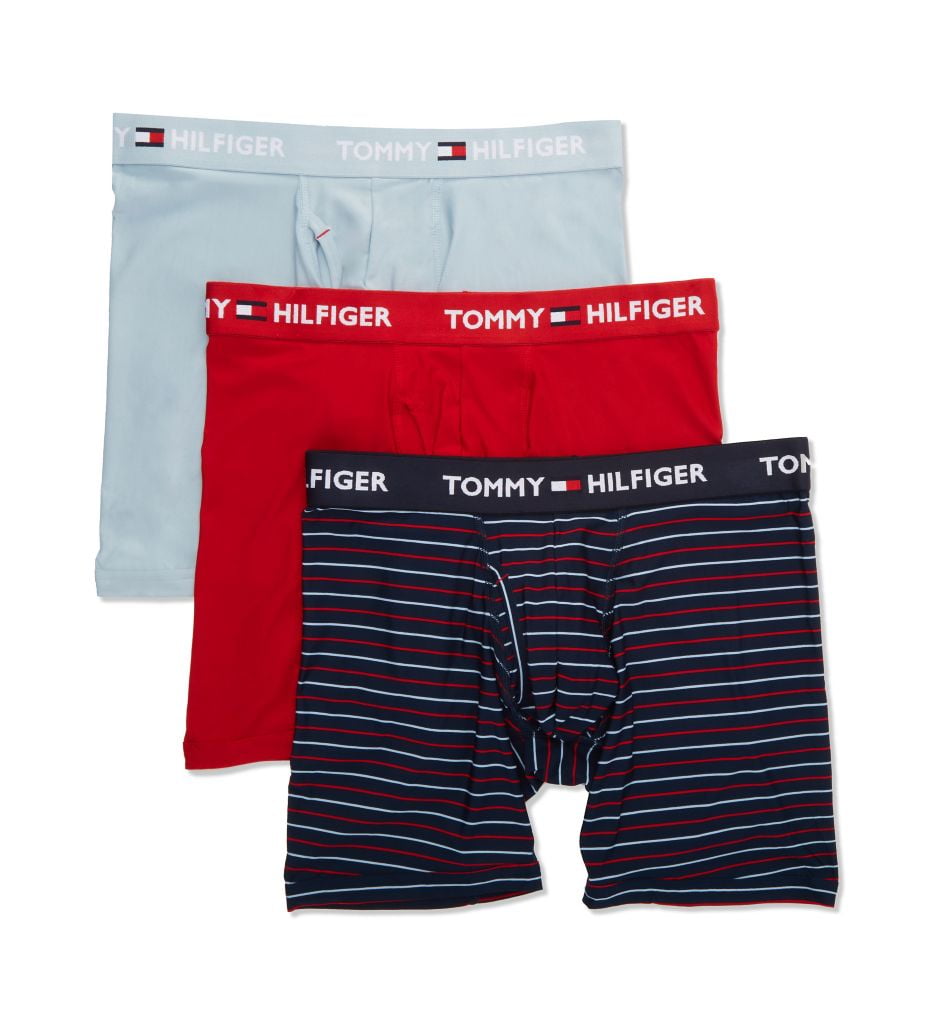 Tommy Hilfiger Men's Everyday Micro Boxer Brief Multipack, Stellar/Kentucky  Blue/Tangerine Tango, S at  Men's Clothing store