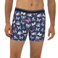 thumbnail image 2 of Men'S Boxer Briefs, Flower Butterfly_A Soft And Breathable Mens Underwear Boxer Briefs With Widen Waist, 2 of 2
