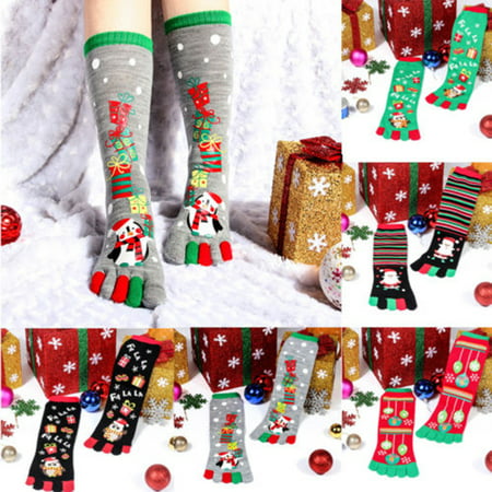 

GuliriFei Mens Womens Christmas Warm Cotton Stocking Soft Fluffy Cosy Santa Snowman Snowflake Winter Warm Stockings Xmas Gift