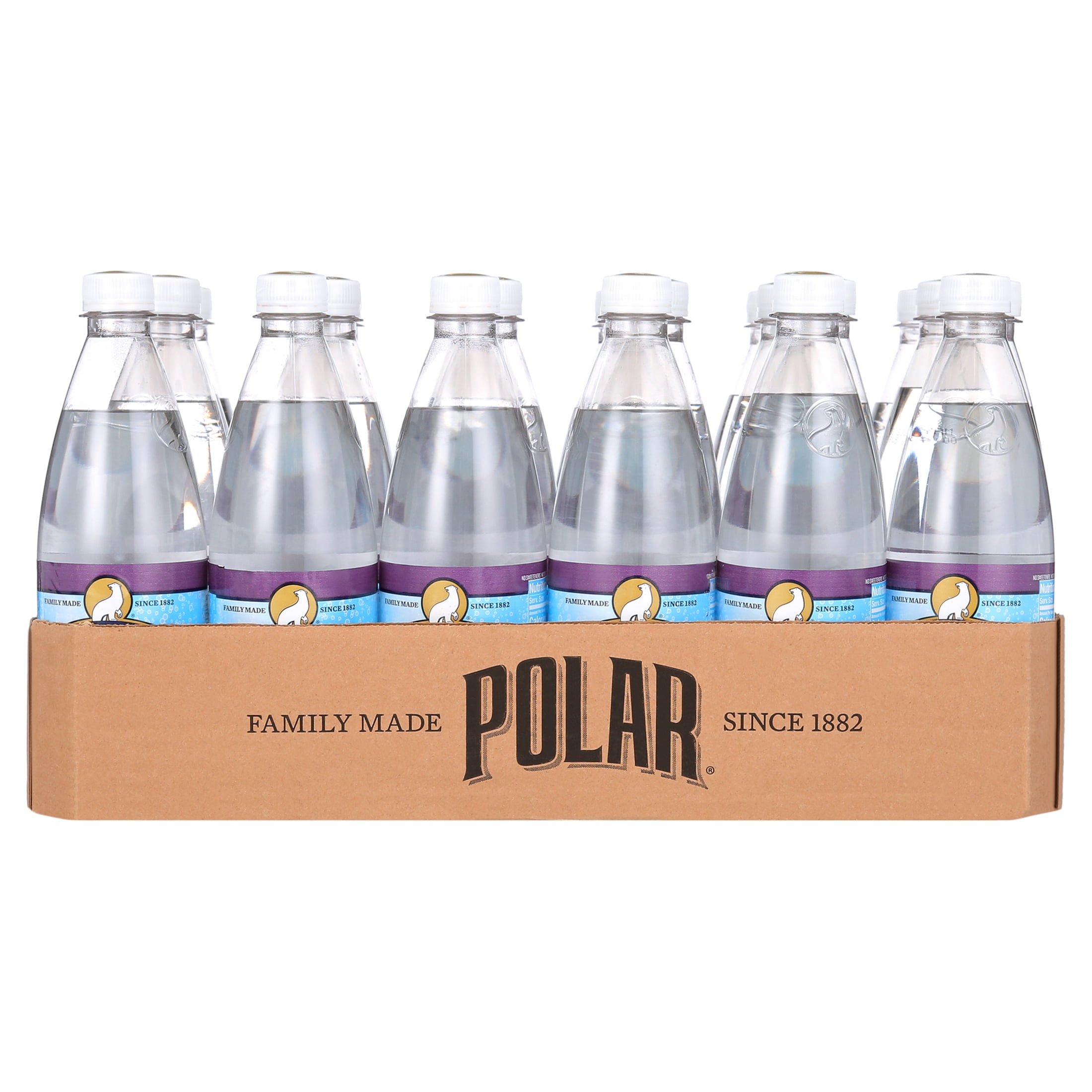 Polar Sparkling Water, 33.8 fl oz, 12 Count Bottles
