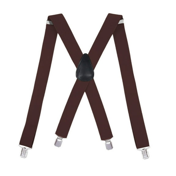 Polyester Suspenders For Men 4 Clip Design Stretch Elastic Belt For Trousers Pants