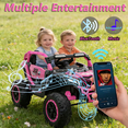 thumbnail image 2 of Holaki 24V Kids Ride On UTV Car, 120Wh Battery, Dual 380W Motors, Top Speed 4.97 MPH, Ages 3-6, Electric Ride On Toy with Remote Control, Bluetooth, Music, LED Lights, 4-Wheel Suspension, Pink, 2 of 10