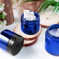 thumbnail image 2 of Frascos de vidrio Hoa King, 2 oz/60 ml, azul, paquete de 24 con tapas y forros, 2 of 7