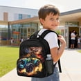 thumbnail image 3 of KUIFORTI American Flag Tractor Toddler Backpack for Boys Kids School Bag with Organizer Pockets Durable Adjustable Straps for Preschool Kindergarten Back to School Supplies, 3 of 7