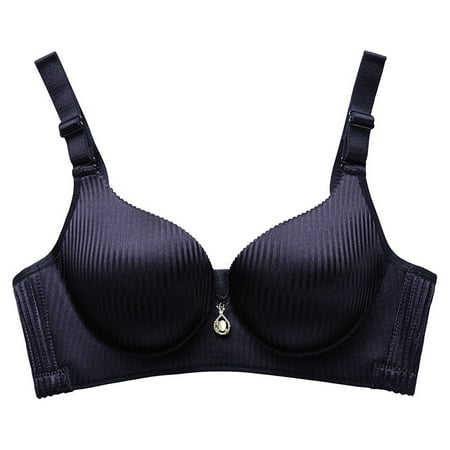 

Push-up Bra Ultra-Thick Sponge Brassiere Wheel-Free 3/4 Cup Bra with Wide