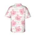 thumbnail image 3 of Easygdp Cartoon Pig Men's Hawaiian Shirts Print Lapel Short Sleeve for Beach, vacation, party, casual occasions - X-Large, 3 of 9