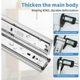 thumbnail image 4 of 18 inch Drawer Slides 4 Pairs (8pcs) Soft Self Close Full Extension Ball Bearing Drawer Slides 3 fold Full Stretch Side Mount Drawer Slides 100 LB Capacity Drawer Slide 18" Silver, 4 of 11