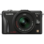 Panasonic Lumix DMC-GF2 12.1 Megapixel Mirrorless Camera with Lens, 14 mm, 42 mm, Black