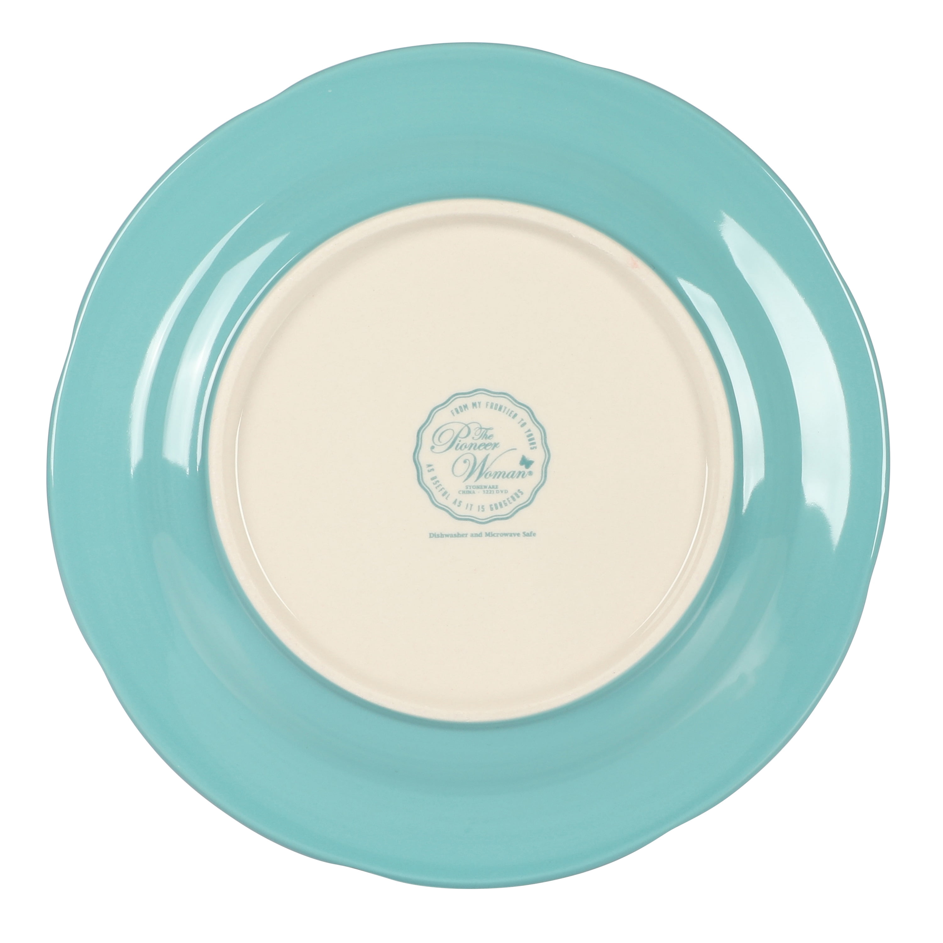 The Pioneer Woman Blooming Bouquet Blue Ceramic 10.75-inch Dinner Plate