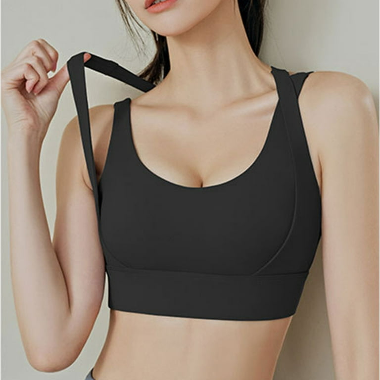 Fitness Bra Women Wireless Push Up Lace Design Sports sports bra Bra Yoga  Adjustable Girl Underwear, Skin Color, M 
